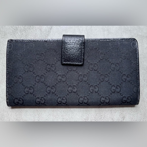 GUCCI Black Supreme Canvas and Leather Wallet - Picture 2 of 16